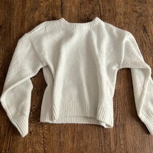 White cropped sweater from Zara